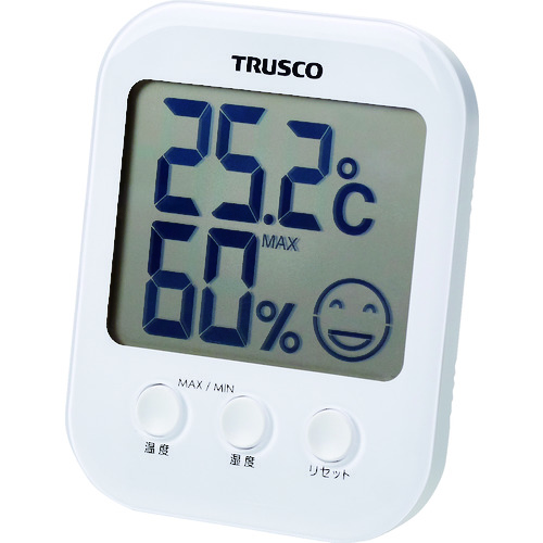 【TRUSCO】ＴＲＵＳＣＯ　熱中症・インフルエンザ危険度お知らせ付デジタル温湿度計